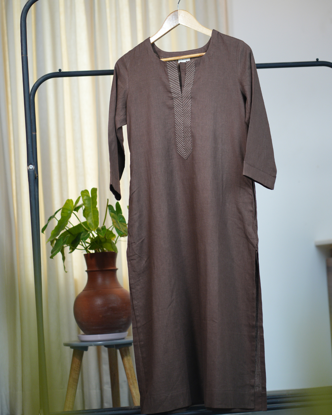 SLITTED KURTHA WITH POCKET